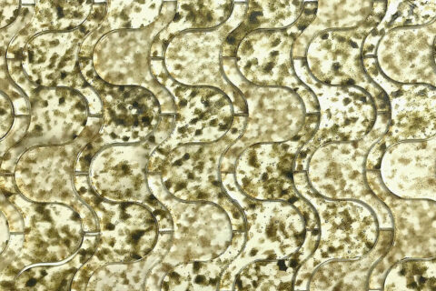 Panel obtained by recycling Atelier LUMA's bioplastic scraps., © Atelier LUMA